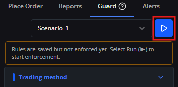 Quick run icon
