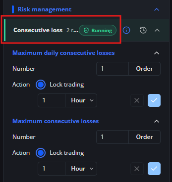 Edit the Maximum Daily Consecutive Losses rule