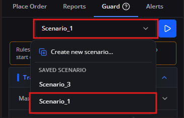 Select Scenario 1