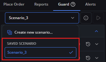 Scenario removed from selector