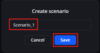 Enter the new scenario name