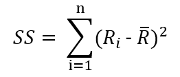 Variance and sum of squared deviations formula