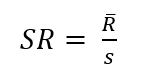 Sharpe Ratio formula