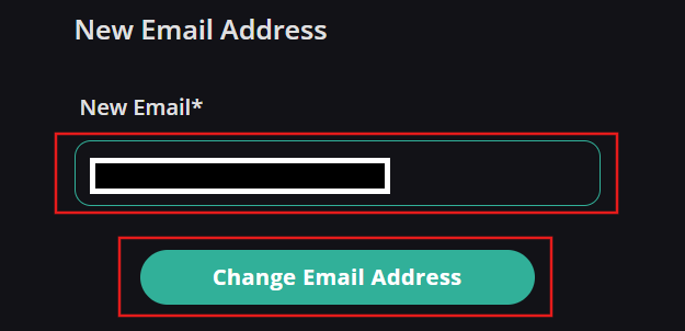 Input new email address