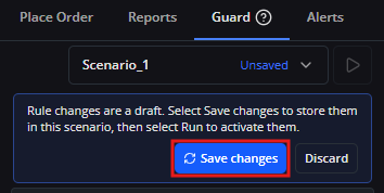 Save changes to Scenario