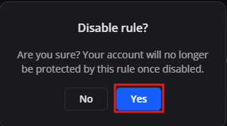 Confirm disabling commitment