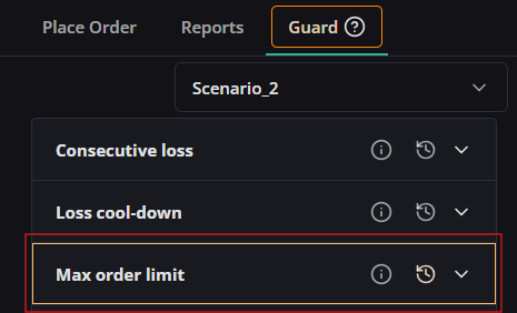 Highlighted violated commitment row