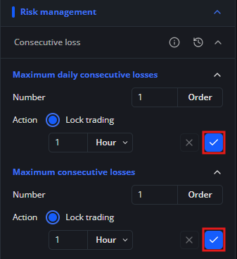 Confirm the commitment configuration